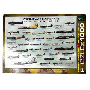 World War II Aircraft Jigsaw Puzzle 1000 Pieces USA Made Eurographics Complete